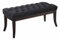 CLP Sitzbank Ramses mit hochwertiger Polsterung und Stoffbezug I Bank mit antik-dunklen Holzbeinen I Holzbank mit Einer Sitzhöhe von: 46 cm, Farbe:schwarz, Größe:100 cm