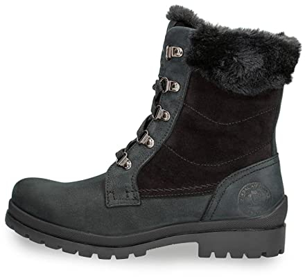 Panama Jack Tuscani, Combat Boot Mujer, Negro, 38 EU