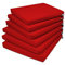 Rollmayer 6er Set Stuhlkissen Stuhlauflage Sitzkissen Sitzpolster Auflage für Stühle in Haus und Garten Kollektion Vivid (Rot 12, 40x40x4cm)