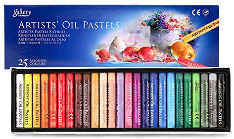 Professional Oil Pastels Set Art Soft Oil Pastels Painting Drawing Pens Soft Colouring Crayons Washable Oil Paint Sticks for Artists, Adult, Student, School Stationery Supplies 25 Colors