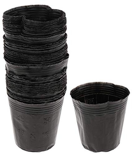 Tubayia Lot de 100 pots de fleurs en plastique - 90 x 130 x 130 mm
