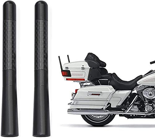 Bingfu Antenna Moto Fibre de Carbone Mât Moto Antenne Radio Remplacement Pack de 2 Compatible avec Street Glide 1989-2019 Touring Electra Glide Road Glide Tour Ultra Classic