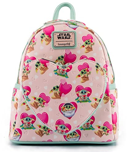 LOUNGEFLY Star Wars The Mandalorian Grogu Valentine Rucksack Unisex Rucksack Multicolor
