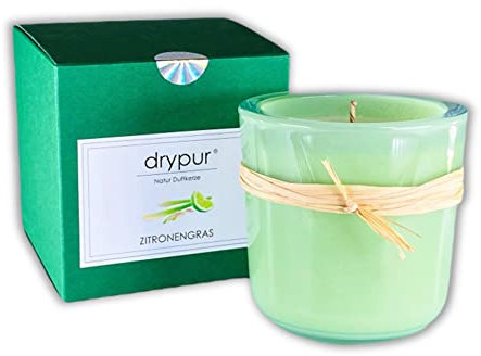 drypur • Natur Duftkerze • ZITRONENGRAS • 100 % BIO • reine natürliche ätherische Öle • Oliven und Sonnenblumenwachs • vegan