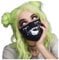 Frauen Gothic Bedruckte Masken Wiederverwendbare Stoff-Gesichtsmaske Staubmaske (One Size,Black)