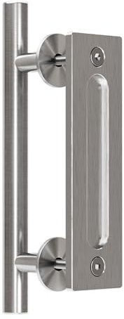 TSMST 24CM Sliding Door Handle Double Sided Barn Door Handle Embedded Invisible Stainless Steel