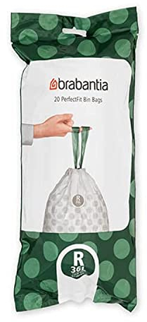 Brabantia PerfectFit Bag 36L - 20 piezas por rollo, bolsas de basura, plástico, 36L