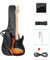 GLARRY Full Size Electric Guitar Kit for Beginner, GST Series Starter Package with 20W Amp and Accessories Pack Gig Bag, Strap Pick, Tremolo Bar, and Cable (Sunset)