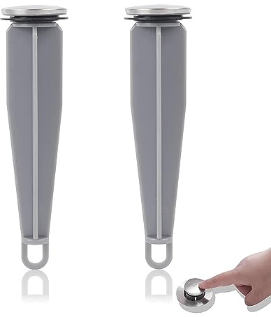 Lot de 2 bouchons pop-up pour lavabo de salle de bain – Bouchons pop-up en plastique avec finition chromée – Design standard de 3,8 cm de diamètre extérieur, 12,4 cm de hauteur totale – avec 1 trou de