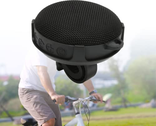 Gugxiom Portable Bluetooth Speaker for Bike, IP67 Compact Portable Bluetooth 5.0 Wireless Bike Stereo Speaker, 8W Lossless HiFi, 2 Playback Modes for Motor Bike Outdoors(Black)