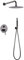IMEX GPM039/BGM MONZA Conjunto Grifo Ducha Monomando Empotrado Black Gun Metal