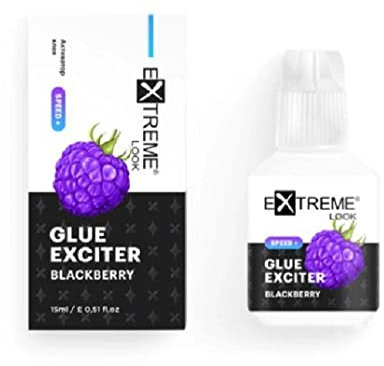 Acceleratore Colla per Extension Ciglia “Blackberry” – Extreme Look 15 ml | Booster Professionale Volume Russo e Mega Volume | Aumenta Adesione e Velocità Asciugatura | Previene Incollature