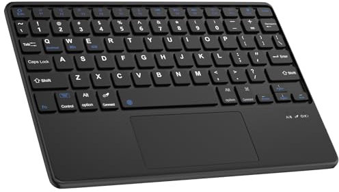 SENGBIRCH Wireless Bluetooth Keyboard with Touch pad - Light weight Slim for iOS iPad, iPad Pro, iPad Air, Mac, Android Tablet Samsung Galaxy, Xiaomi Pad 5, Huawei, Lenovo, Black