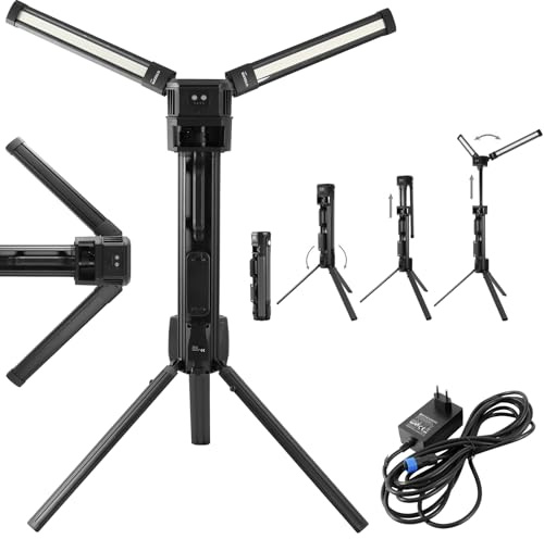 TECPO LED Baustrahler 10.000 Lumen Akku Arbeitsstrahler Compact Connect Plus
