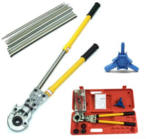 Rohrpresszange 16-32mm Rohr-Crimpzange mit TH-Konturpressenzange Kontur Verbundrohr Presszange für Verbundrohre PEX-Crimpzange Profi Presszange 6T 360° Drehbarer