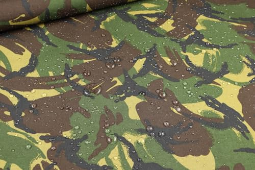 Militärstoff Wasserdicht Nylon Stoff Outdoor Camouflage Cordura 770dtex Wasserfest Oxford 12.000mm Tarndruck Flecktarn Zeltstoff Rucksack abriebfest extrem reißfest robust UV-beständig