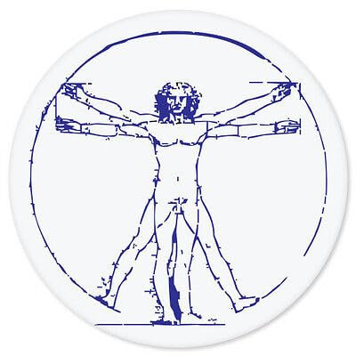 WildeBabsKLBT Leonardo Davinci Vitruvian Man car K405 Hochwertiger Premium Auto-Aufkleber Sticker Decal Autoaufkleber Aufkleber-Folie 12cm