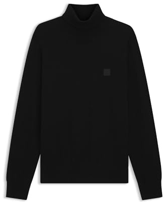 BOSS Herren Akiro Regular-Fit Rollkragenpullover aus Baumwolle mit Kaschmir