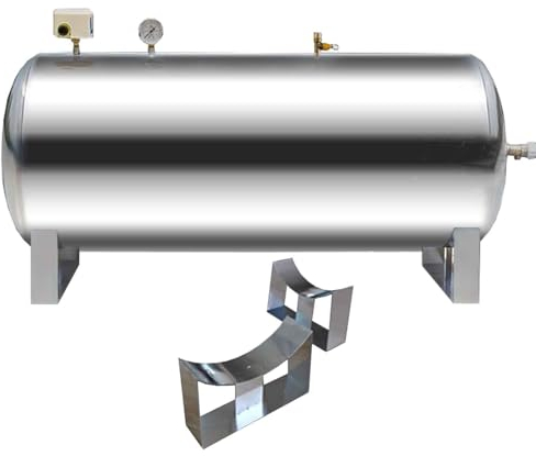 Vaso de expansión Tanque de presión de pozo de 100L 160L 200L 250L 300L 500L/vejiga del tanque de agua a presión para bomba de pozo/sistema de agua riego, kit de instalación acero inoxidable ( Color :