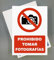 Cartel Prohibido Tomar Fotografias 18x25 cm Pack 2ud Señal de Seguridad Industrial y EPI (No fotos)