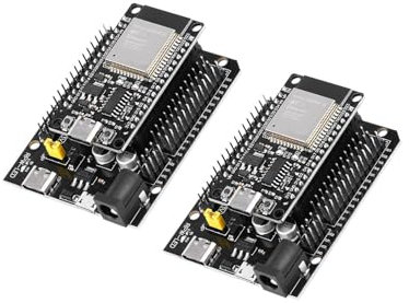 2 Sets for ESP32S and Breakout Board,Terminal Adapter with NodeMcu for ESP32 32 Development Board WLAN WiFi Bluetooth CH340 Chip DevKitC 30 Pin