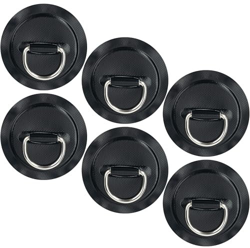 Omoojee Edelstahl D-Ring Patch Kit, PVC Paddle Board D-Ringe für Kajak, Schlauchboot, Caneo, SUP, kein Kleber enthalten, wasserdicht