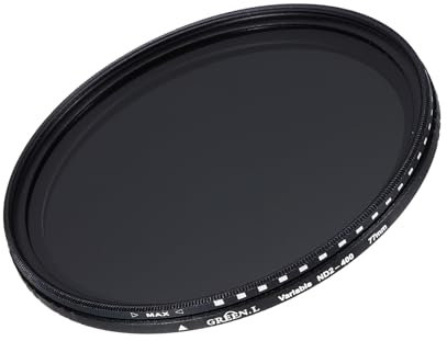 sourcing map ND2-400 Lens Filter Variable Neutral Density Lens Filter 77mm Circular ND Filter Grayscale Filter for Camera Photography Lens