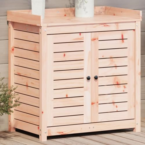 Sufrk Pflanztisch mit Ablagen Pflanzen Tisch GäRtnertisch 82,5x50x86,5 cm Massivholz Douglasie