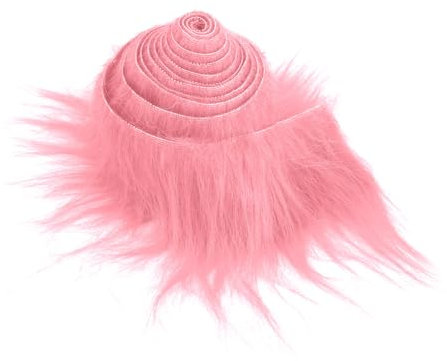 Fausse Fourrure Bandes Prédécoupées en Tissu 5 x 180 cm Fausse Fourrure au Metre Moelleuse Ruban Tissu pour Nain Barbe Cheveux de Père Noël Nain Cosplay Costume Décoration Artisanale (Rose)