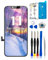 Dinow Display für iPhone 13, 6,1 Zoll (15,7 cm) LCD Bildschirm für iPhone 13, LCD Ersatz mit Reparaturset, kompatibel mit Modell A2482/ A2631/ A2634/ A2635/ A2633(Face ID, 3D Touch)