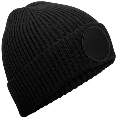 Beechfield B332 Runde Fashion Patch Beanie Mütze