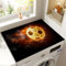 Housse Machine a Laver Tapis Protection Dessus De Lave Linge Top Souple Imperméable Décor Football 3D Housse Universelle Machine A Laver Pour Machine à Laver Ou Sèche-Linge (Schwarz,50x80cm)