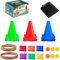 3 in 1 Kinderparty Wurfspiele, Light Up Wurfspiele Outdoor Spiele gartenspiele, Spielzeug Kinder Draußen Partyset Puzzlematte Jungen Mädchen Geschenkidee