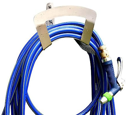 VIXARKO garden hose holder wall mounted pipe cable hanger tidy bracket rack fence shed comfort grip rust resistant professional gardening tool wall mounted re