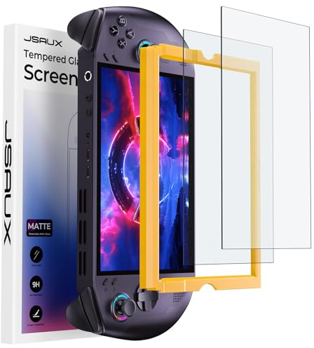 JSAUX 2-Pack Anti Glare Screen Protector for Lenovo Legion Go S 8 | Guiding Frame & Tool Kits Included, Matte Finish, 9H Tempered Glass, Full Coverage, Scratch-Resistant, Anti-Fingerprint