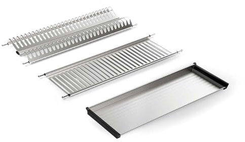 Gresinex - Escurreplatos de Acero Inoxidable para Mueble de Cocina – Bandeja Recogeaguas, Soporte para Platos y Vasos – Instalación en Módulo 60, 80, 90 cm (Módulo 60 (580x234mm))