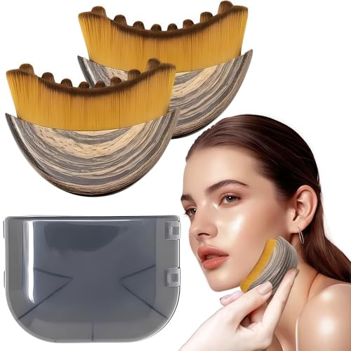 2PCS Lymphatic Contour Face Brush, Ergonomic Massager for Facial Contouring & Stress Relief, Precise Fit for Lymphatic Drainage & Fatigue Reduction