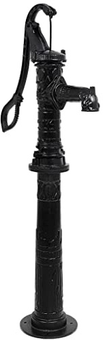 Mokuyary Garden Water Pump with Stand Cast Iron Manual Water Pump Garden Cast Iron Irrigation Patio Terrace