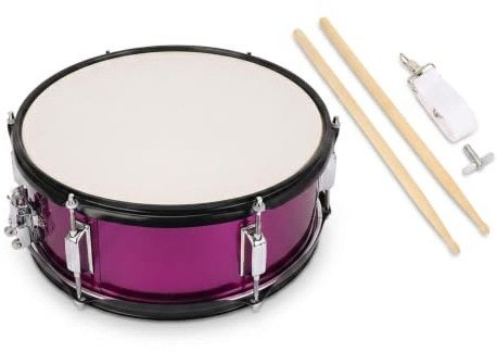 ZenithAur Snare-Drum-Set mit Trommelstöcken und Stimmgerät für Schlagzeuger, liefert warmen, resonanten Klang, 14 x 5,5 Zoll Metallgehäuse-Schlaginstrument