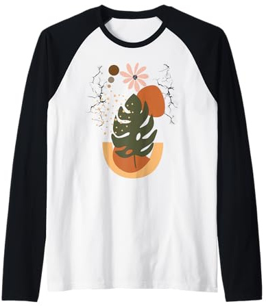 Peinture à l'huile sur Toile Vintage avec Fleurs éclectiques Manche Raglan
