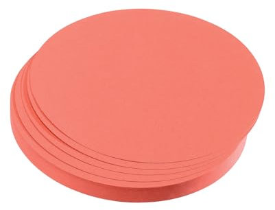 FRANKEN Moderationskarten Kreis mittel, 140 mm, 500 Stück, Präsentationskarten ideal für Meetings, Trainings, Schulungen im Büro oder Hotel und Lehrer in der Schule, Metaplankarten, Rot, UMZ 14 07