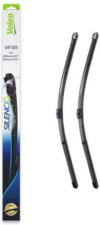 VALEO Silencio Wiper - VF311 - Kit of High Performance, Superior Road Visibility, Easy Installation Original Flat Blades 530mm/530mm - Front - Set of 2 Wiper Blades - 574347