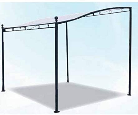 VERDELOOK Pergola, Gazebo in Ferro Verniciato, 2x3 m, Bianco per Copertura e arredo Esterni