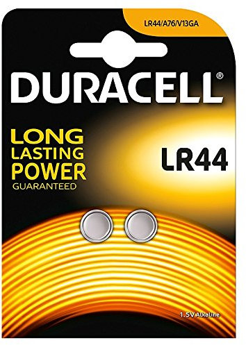 Decolectrix2013 Lot de 2 piles alcalines Duracell LR44 A76 AG13 PX76A V537 SR44 1,5 V EXP 20