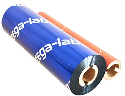 zega-labels Thermotransfer Farbband GRÜN 110 mm x 74 m - zega color (Wachs/Harz Wischfest) - 1/2 Zoll Kern Ø 12,7 mm - für Papieretiketten - für Desktopdrucker Zebra ZD/GK/GX/GC/TLP