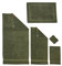 DONE Deluxe Set Handtuch, Baumwolle, Khaki, 70 x 140 x 1 cm