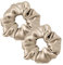 LILYSILK 100% Seide Haarringe Damen Pferdeschwanzhalter Haarband aus Seide, Seide Haargummis Verpackung MEHRWEG(Taupe,2)
