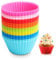 Naiocase Stampi per Dolci in Silicone, 32 Pirottini Riutilizzabili per Muffin, Torte, Budini, Focaccine, Gelati
