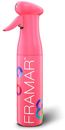 FRAMAR Gourde Vaporisateur Cheveux Boucle - Spray Cheveux Bouclés, Brumisateur Cheveux Bouclés, Pulverisateur Cheveux, Brumisateur Eau, Pulvérisateur Cheveux, Bouteille Spray Vide – Rose