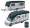 Wohnwagen & Wohnmobil Schutzdach | 5 x 3 m | vierlagig | wintertauglich | Midnight Olive
